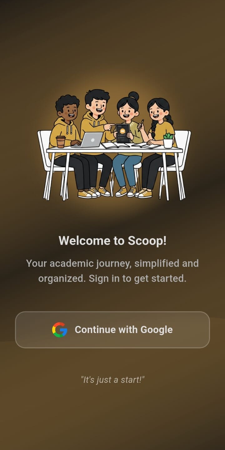 Scoop Student Platform Application Screenshot